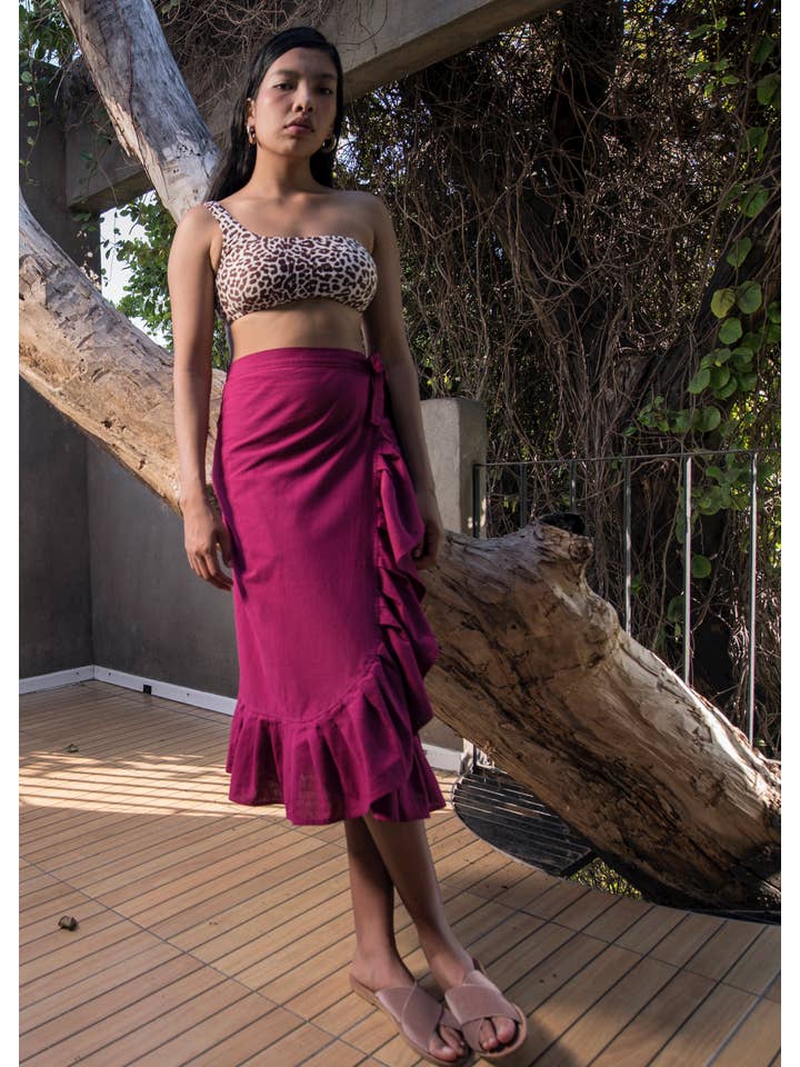 LUZ Collection – Saia - Mulher por atacado – Saia Olanes em 3 Cores - 100% Algodão - Produzida em Oaxaca3