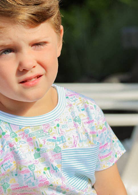 Malibu Multi Los Angeles Pocket Tee for wholesale on Faire1