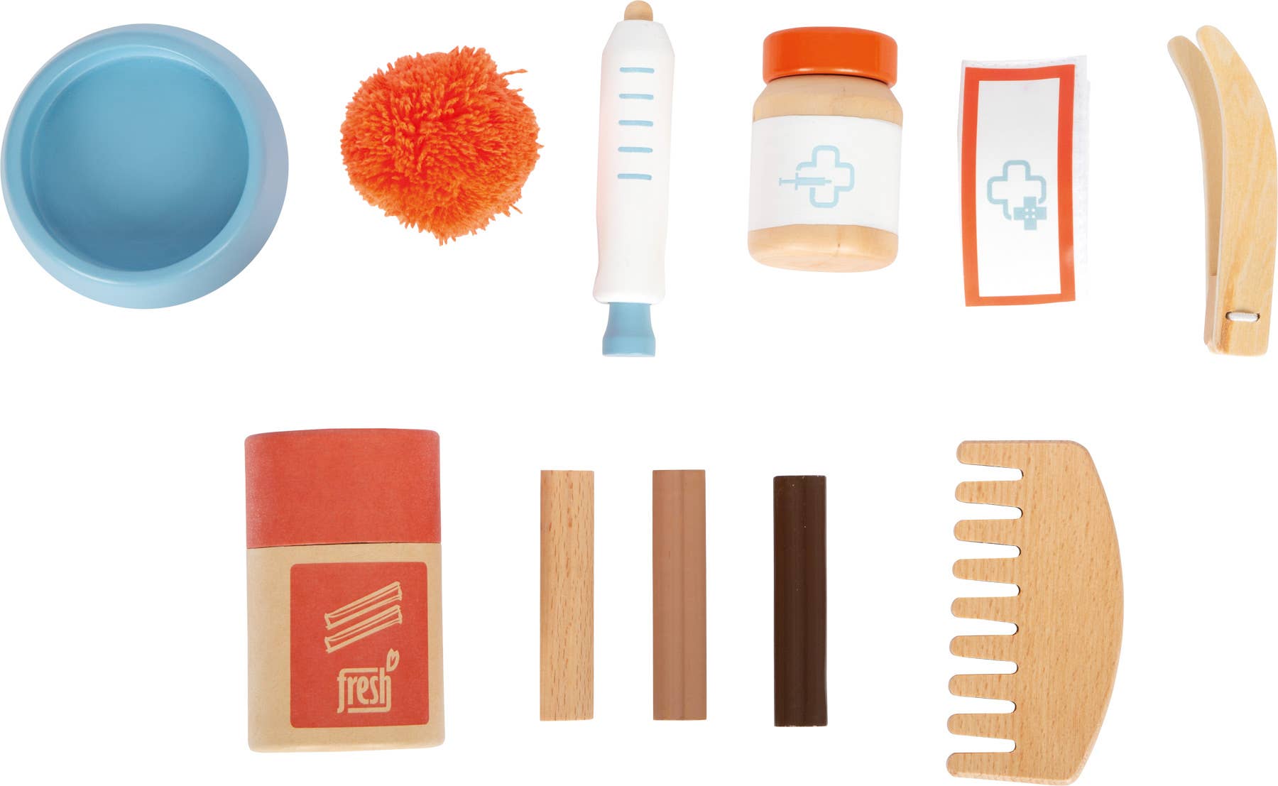 small foot - Wholesale Wood Toy - Kids - Cat with bag and grooming kit | role-playing game | wooden toy7