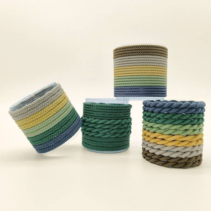 ACCITY - Wholesale Hair Tie - 10PCS BRAIDED CORD SUPER STRETCHY ELASTIC HAIR TIE_CWAHA0331