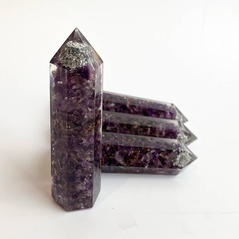 VIE – wholesale Spiritual stone/crystal – Orgonite Obelisk Tower, 8x2x2cm15