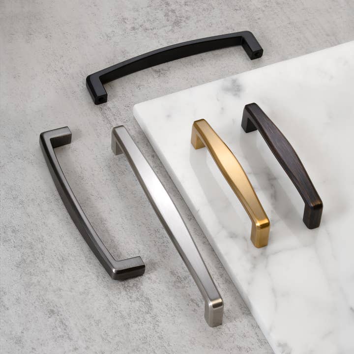 New Curved Modern Cabinet Bar Pulls for wholesale by Island Universe Hardware Inc.