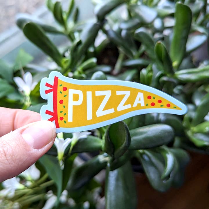 Bolts and Stars - Wholesale Sticker - Pizza Pennant Waterproof Vinyl Sticker1