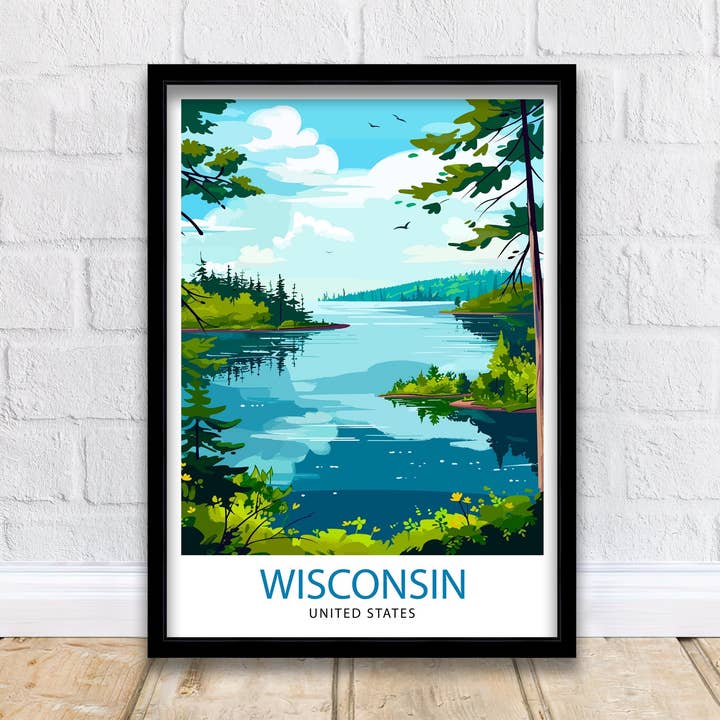 Wisconsin Reisposter voor wholesale door InkNPrintz