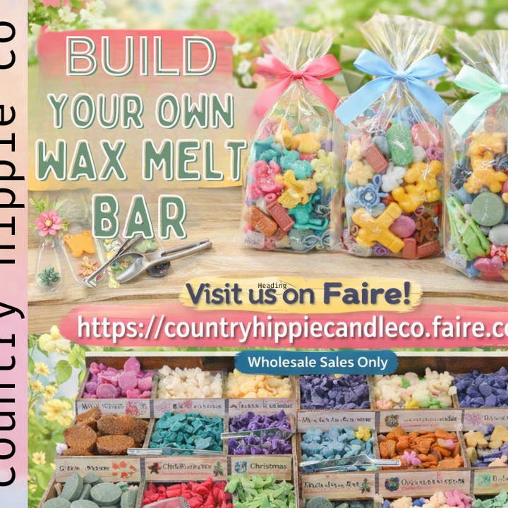 Barre di cera profumata all'ingrosso · Profumi e forme assortiti per la vendita all'ingrosso da parte di Country Hippie Co.