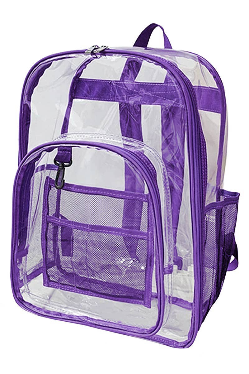 Cap Zone - Vente Sac à dos – femme - Sac à dos en PVC transparent extra large et durable10