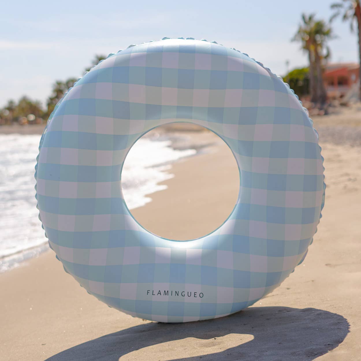 Flamingueo - Wholesale Inflatables - Giant Pool and Beach Float with Vichy Blue Print9