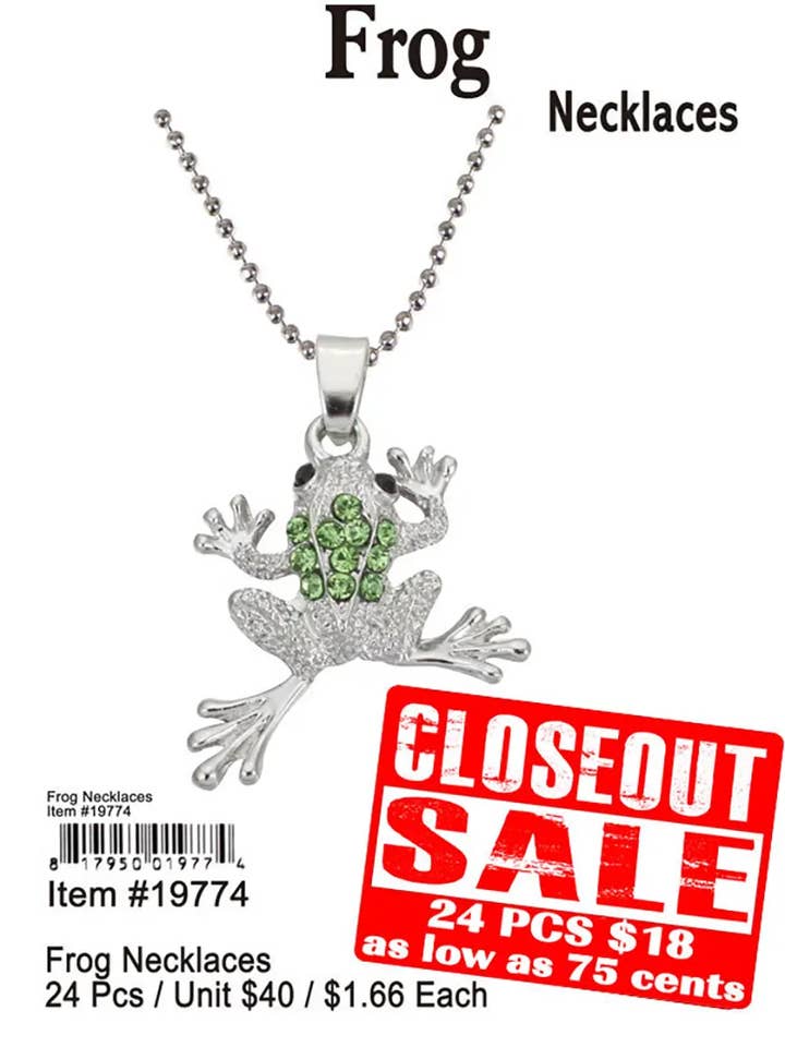 Frog Necklace for wholesale by Puka Creations