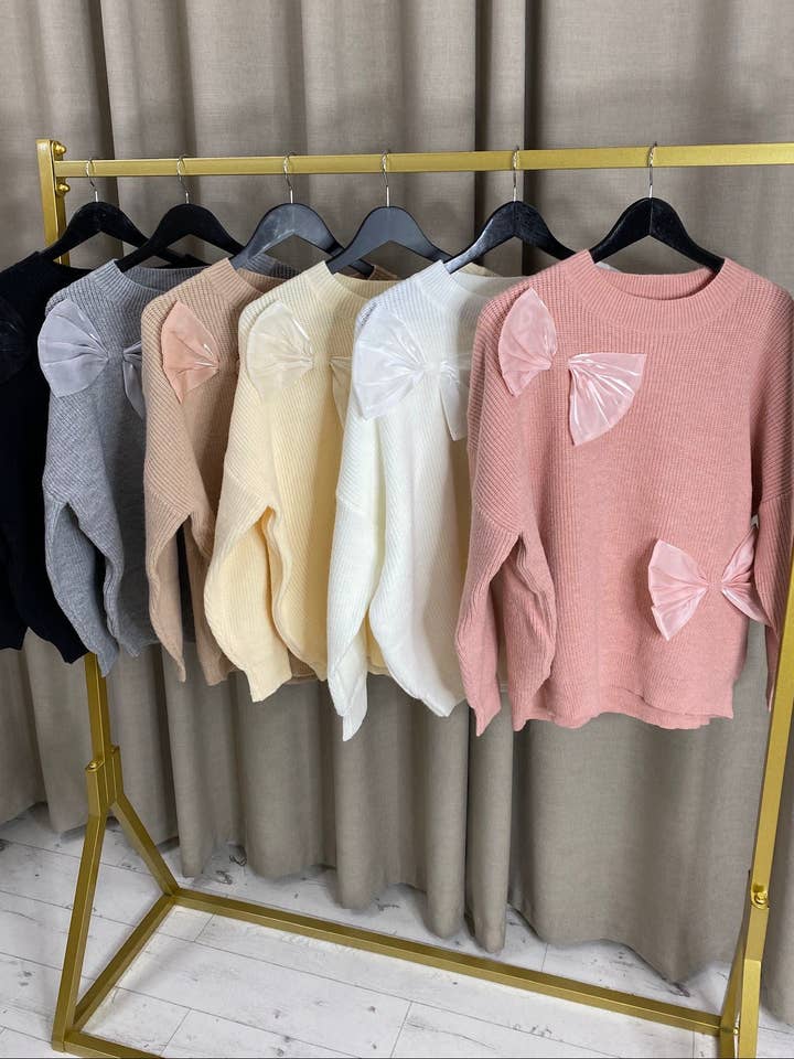 Zuzana Bows Detail Knitted Jumper for wholesale by My Winners Direct