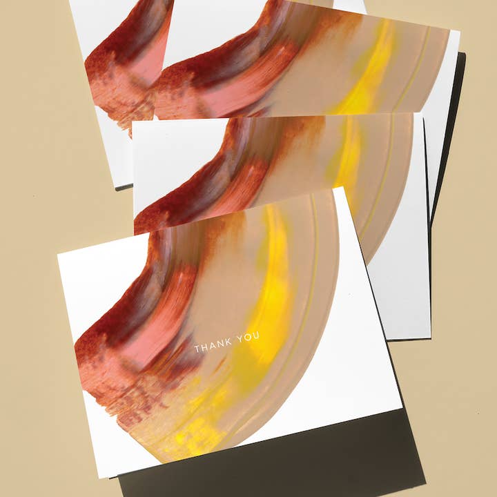 Thank You Hand-Painted Card for wholesale by Canyon Clay Creative