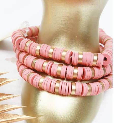 3-Pcs Polymer Clay Multi Color Bracelet for wholesale by Love and Repeat