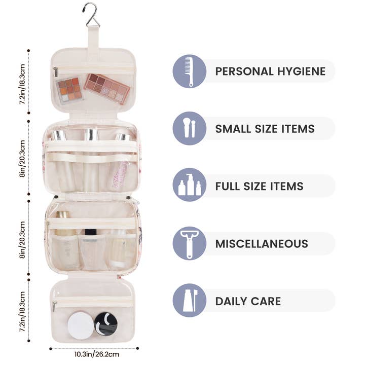 wandf - Wholesale Makeup/Cosmetic Bag - Narwey Hanging Toiletry Bag for Women Travel Makeup Bag