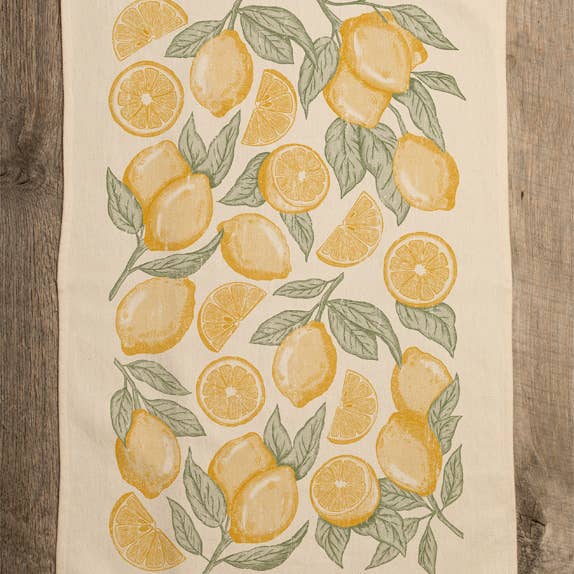 SOUTHERN FRIED DESIGN BARN - Wholesale Tea Towel - Lemon Pattern - Kitchen Towel