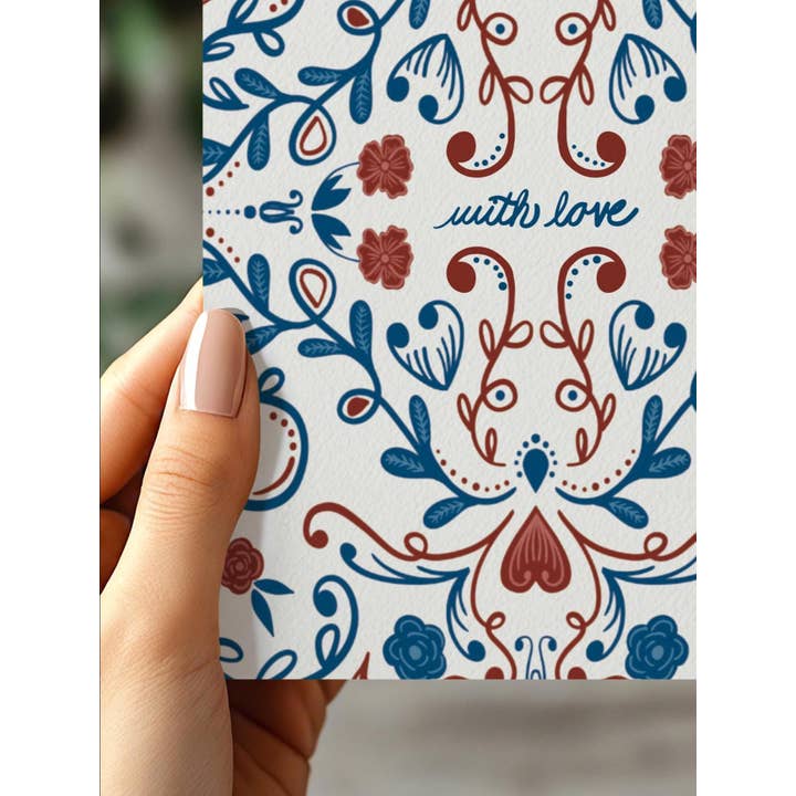 Beth Ann Erickson Designs - Wholesale Congratulations Card - With Love, All Occasion Card, Scandinavian Card1