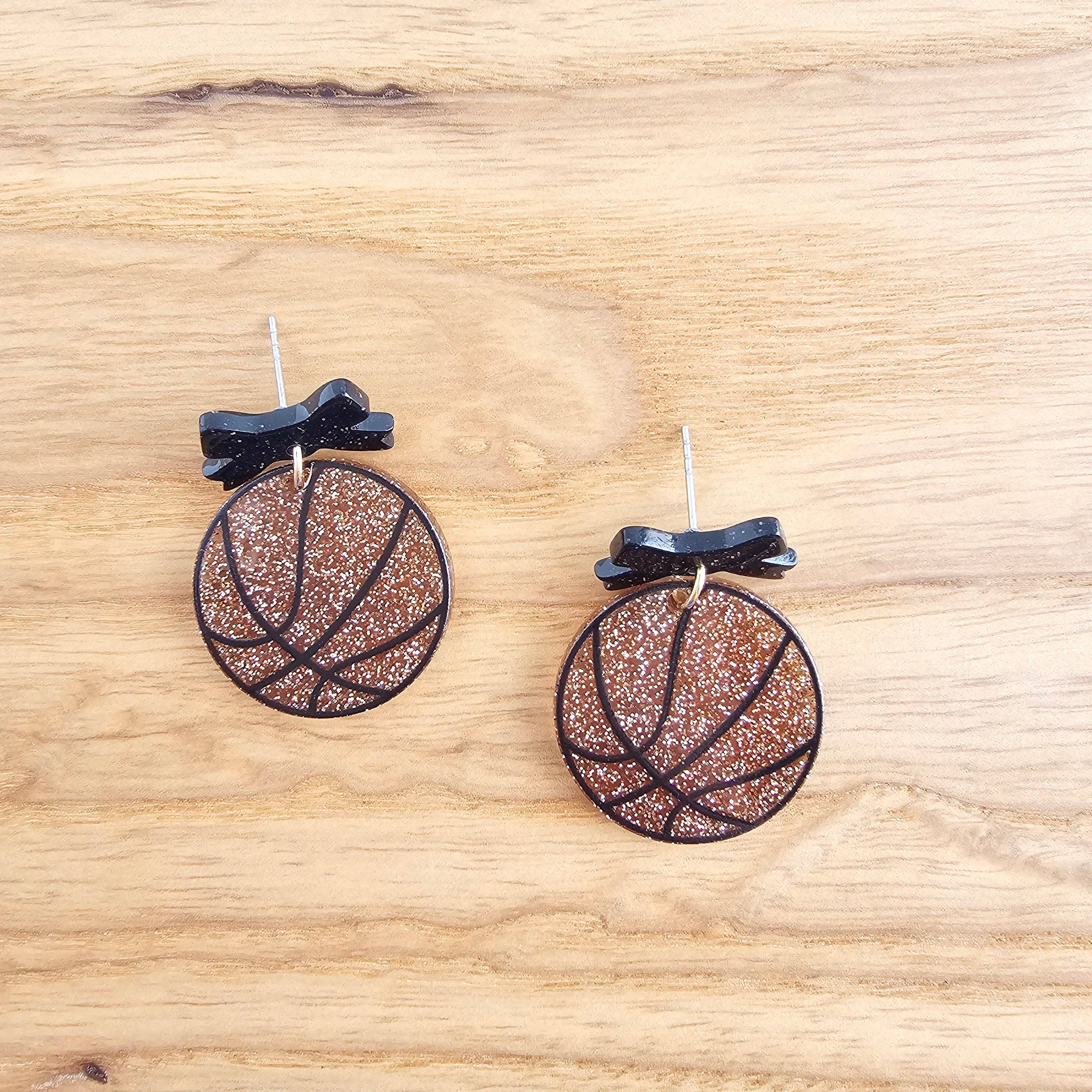 Spiffy & Splendid - Wholesale Dangle Earrings - Bow Basketball Earrings // Jewelry, Earrings, Game Day10