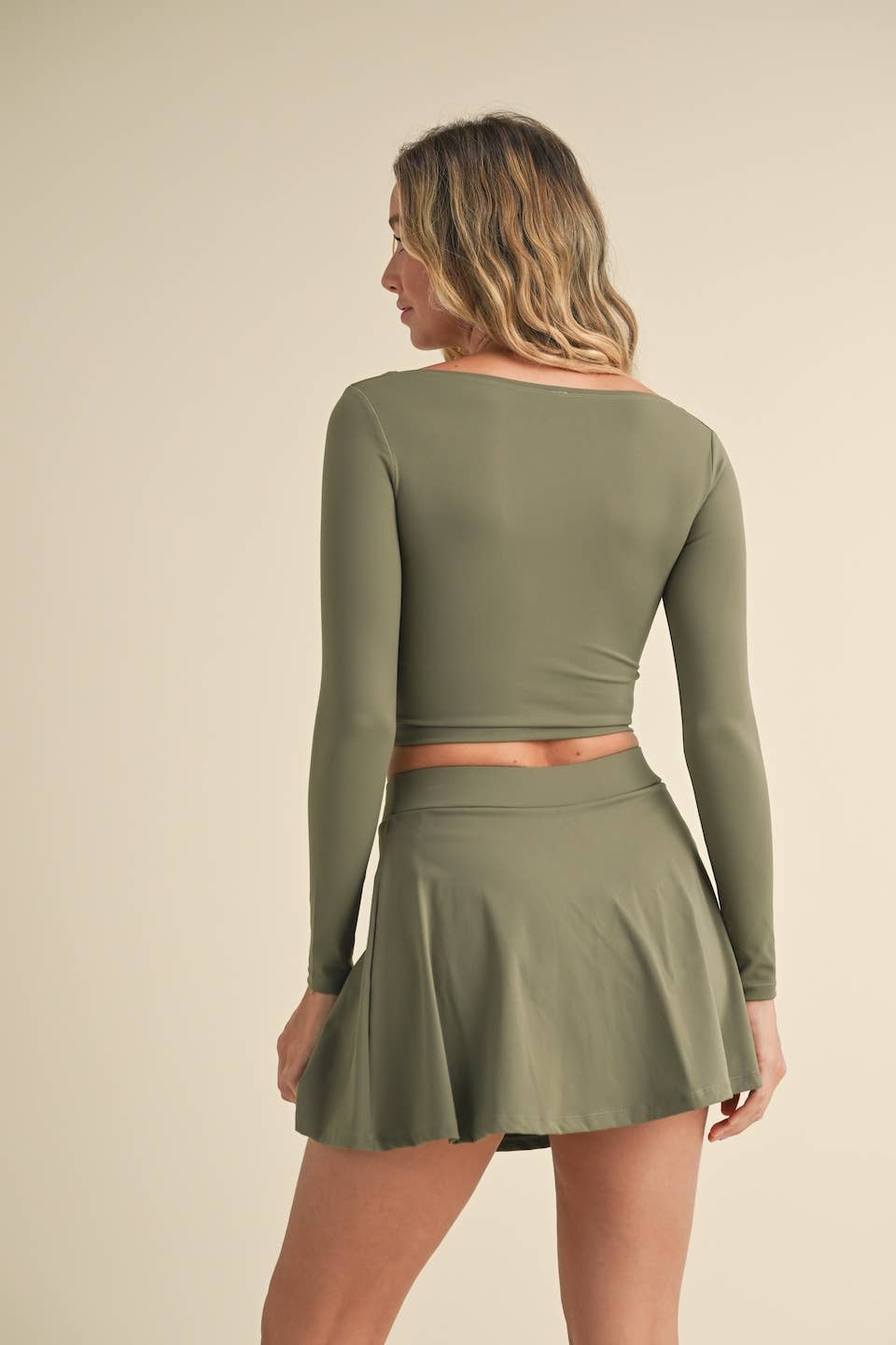 KIMBERLY C - Wholesale Athletic Top - Women's - Balletcore Long Sleeve Square Neck Top55