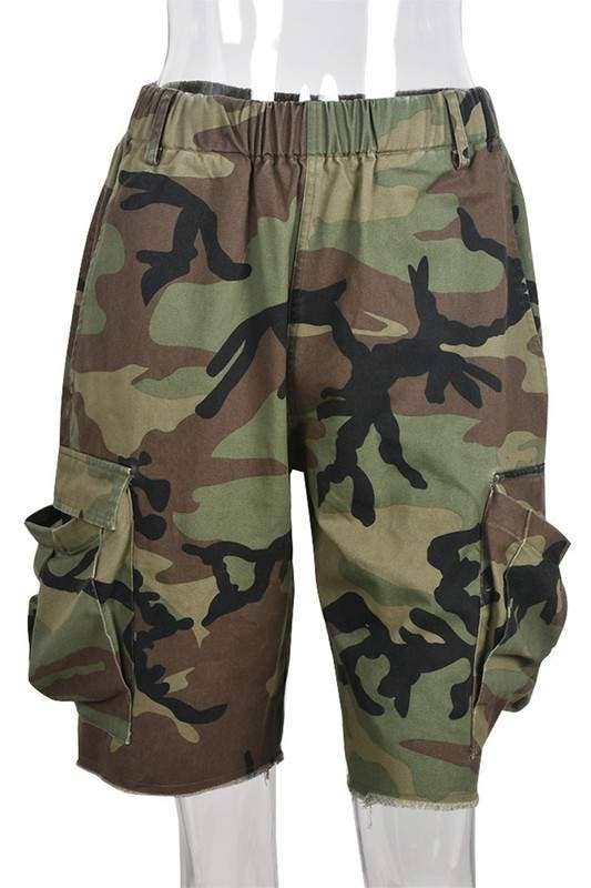 CAMO camouflage knee high shorts for wholesale on Faire3