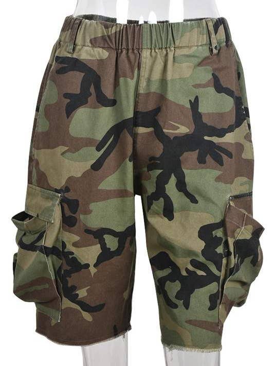 CAMO camouflage knee high shorts for wholesale on Faire3