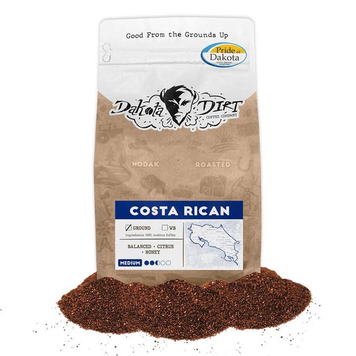 Dakota Dirt Coffee Company - Wholesale Ground Coffee - Medium Costa Rican Ground Coffee