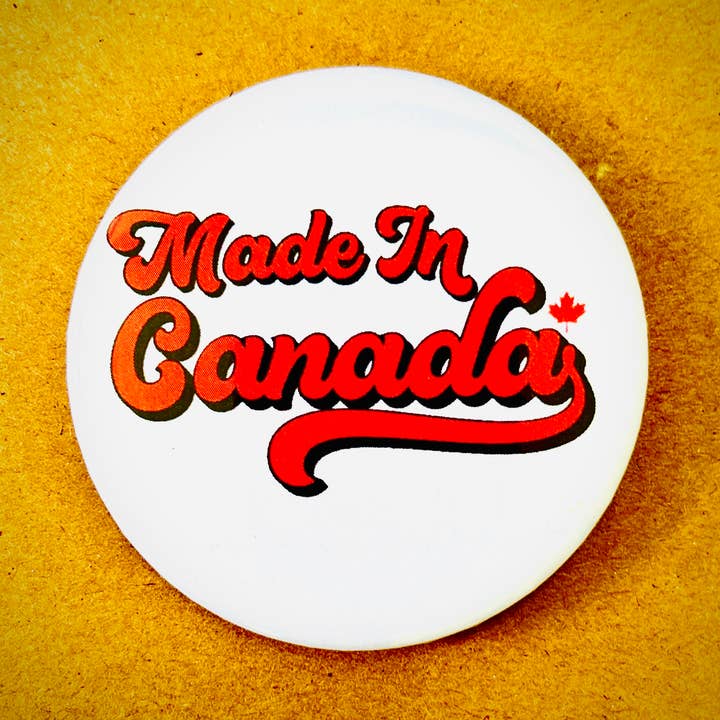 Just Chill Merch - Wholesale Lapel Pin/Button - MADE IN CANADA retro theme Canadian pinback button badge