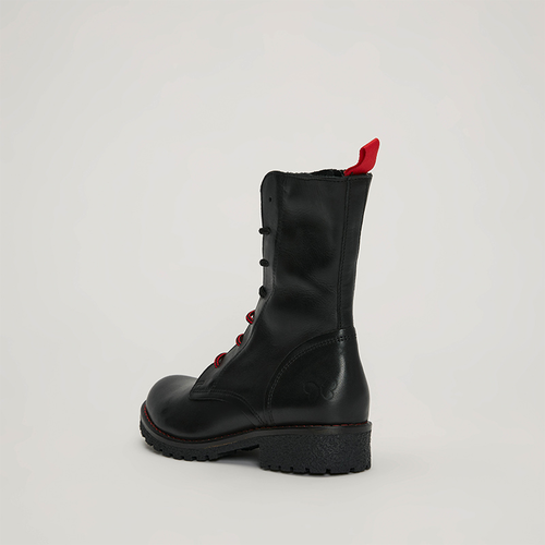 Zwart Dames veterlaars Caster C614 Leer voor groothandel op Faire4