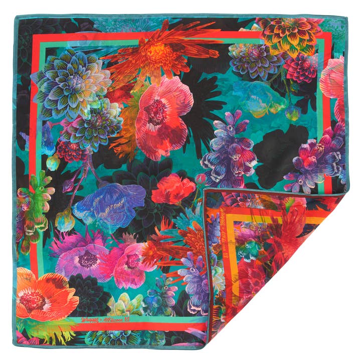 Wrappr - Wholesale Scarf - Women's - Daisy | 28" Mulberry Silk Furoshiki Wrap