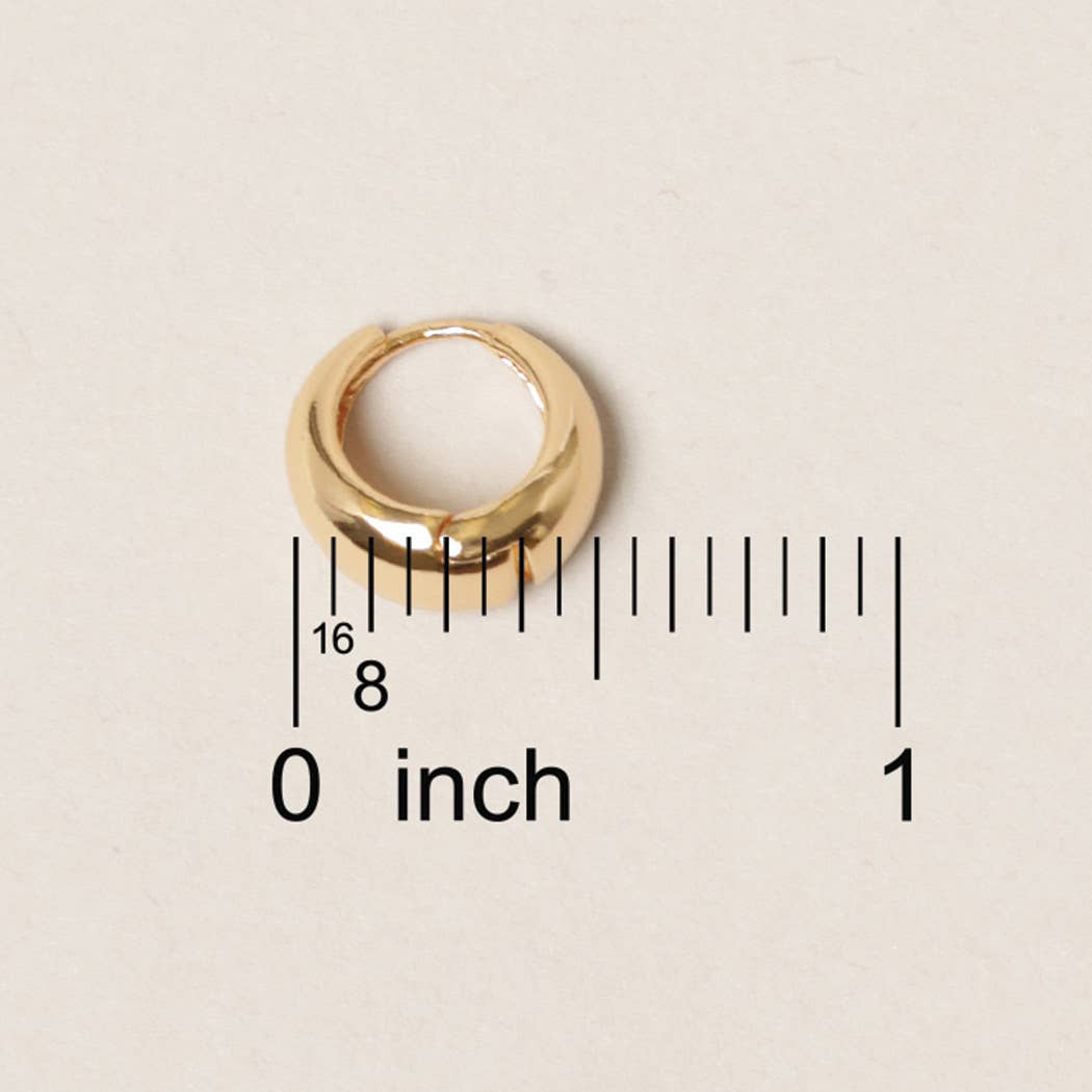 Fashion City - Vente Créoles - Créoles épaisses en or trempé XXS-14 carats1