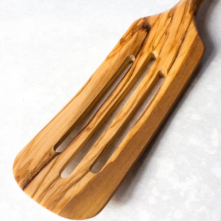 Totally Bamboo - Wholesale Spatula/Turner - Rock & Branch® Olive Wood Slotted Spurtle, Safe for Nonstick3