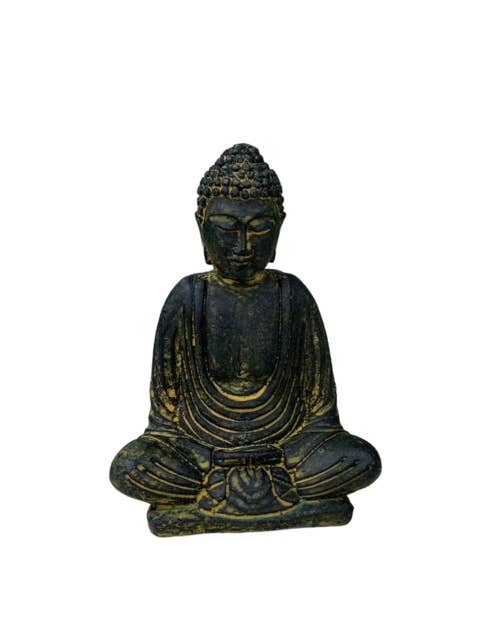 Asia West – wholesale Dekorativ statyett – Liten buddhafigur i grått/grönt/brunt7
