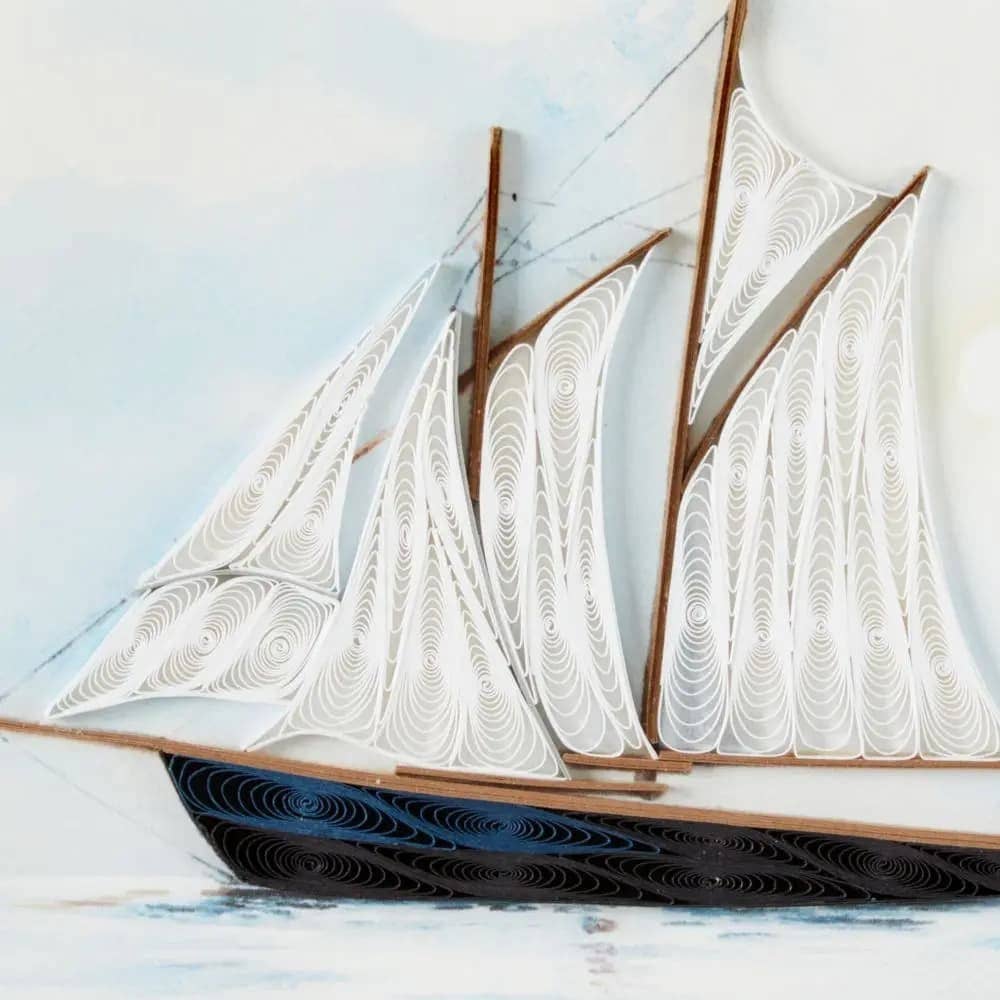 NIQUEA.D – wholesale Everyday greeting card – Quilled Sailboat Blank Card3