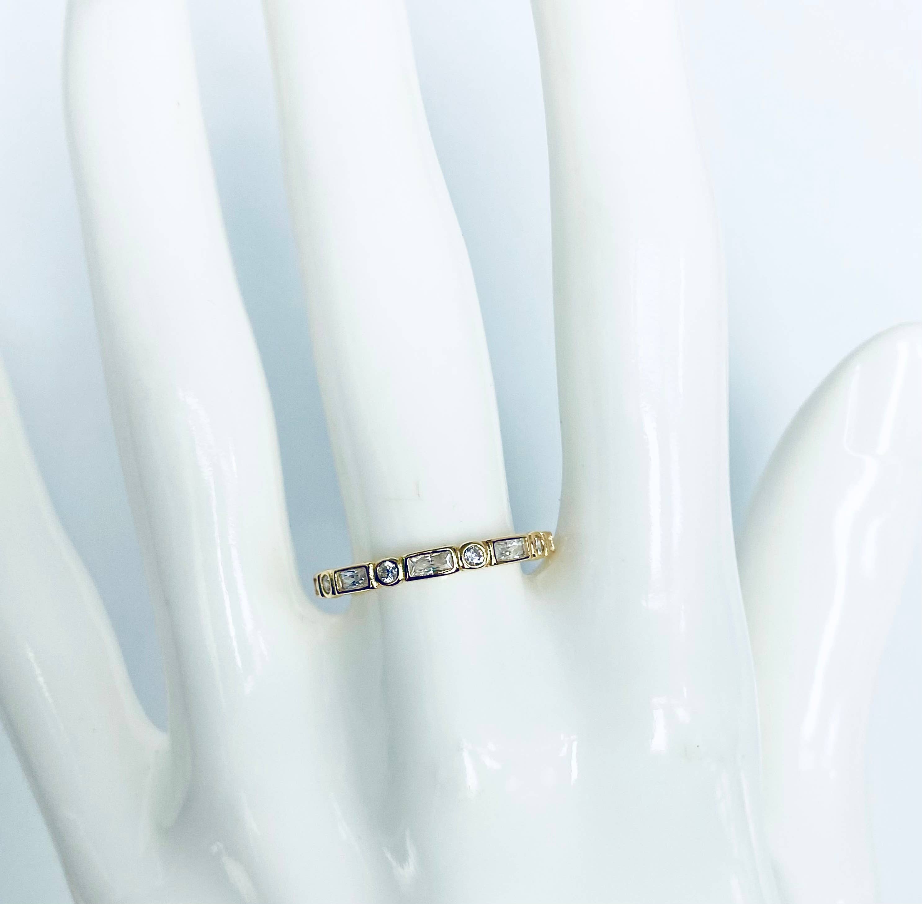 Modern Opus - Wholesale Multi-Stone Ring - Baguette band RN202411