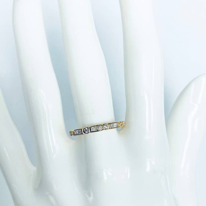 Modern Opus - Wholesale Multi-Stone Ring - Baguette band RN202411