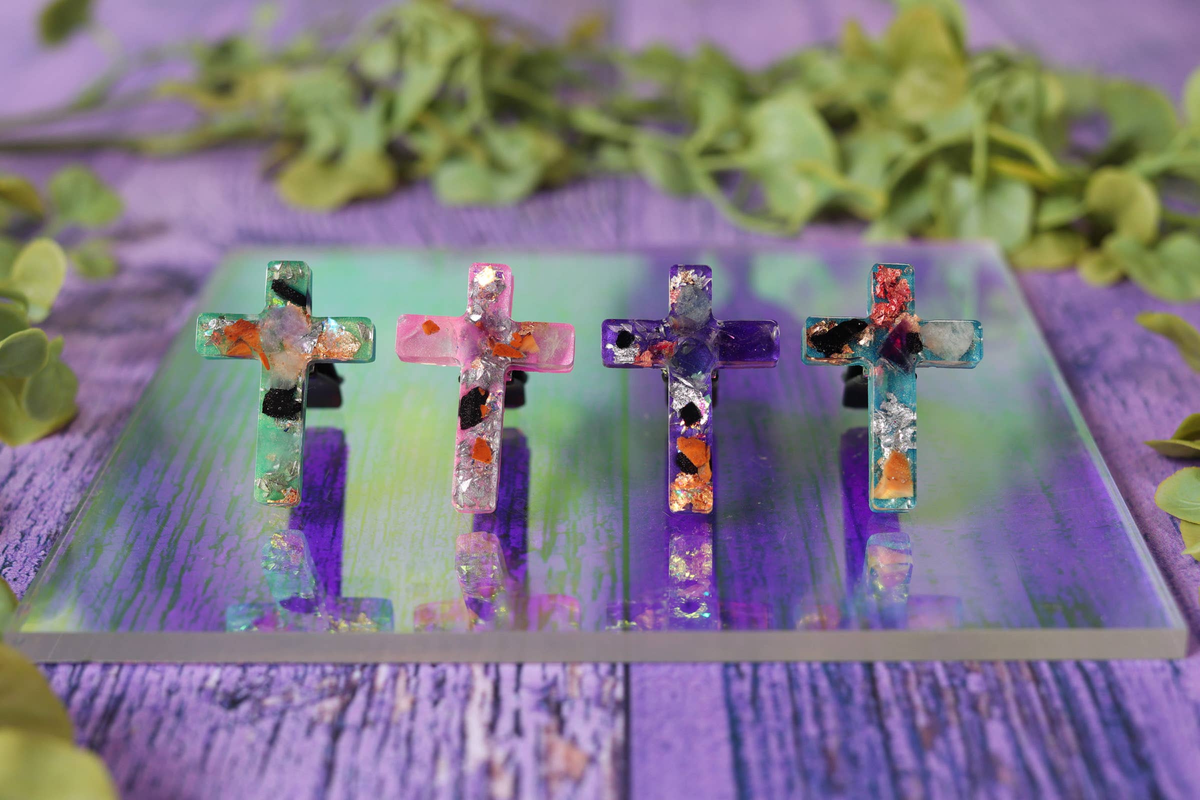 Lucky Luna – wholesale Car Decorative Charm - Unisex – Crystal Cross Car Vent Clip for Travel Anxiety & Protection5