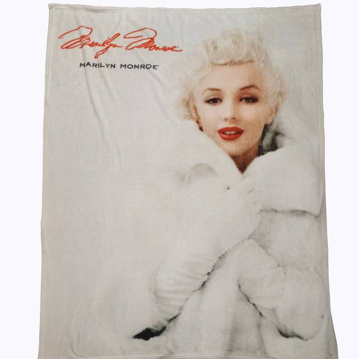 MID-SOUTH PRODUCTS - Wholesale Throw Blanket - Marilyn Monroe Throw Blanket - White Coat