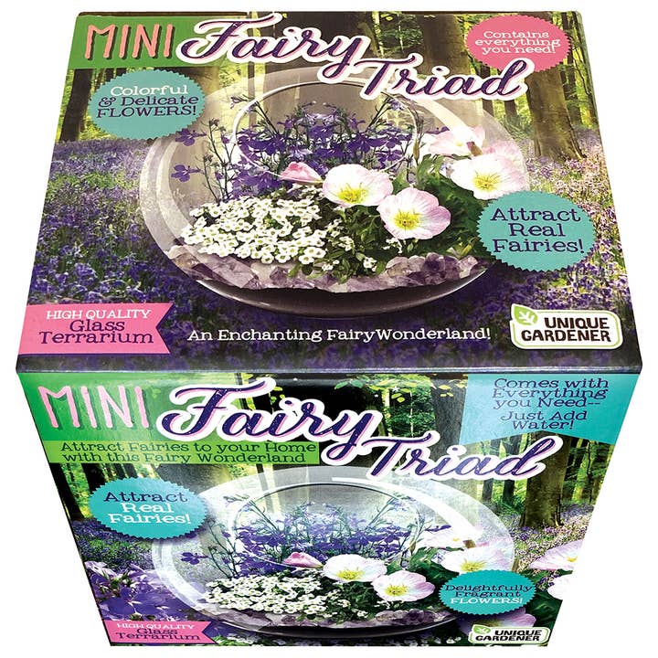Silver Circle Products - Wholesale Terrarium - Mini Fairy Triad Glass Terrarium 4
