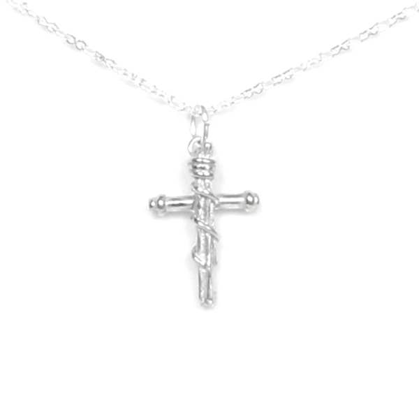 Mission Cross Necklace Pewter for wholesale by Lucina K.