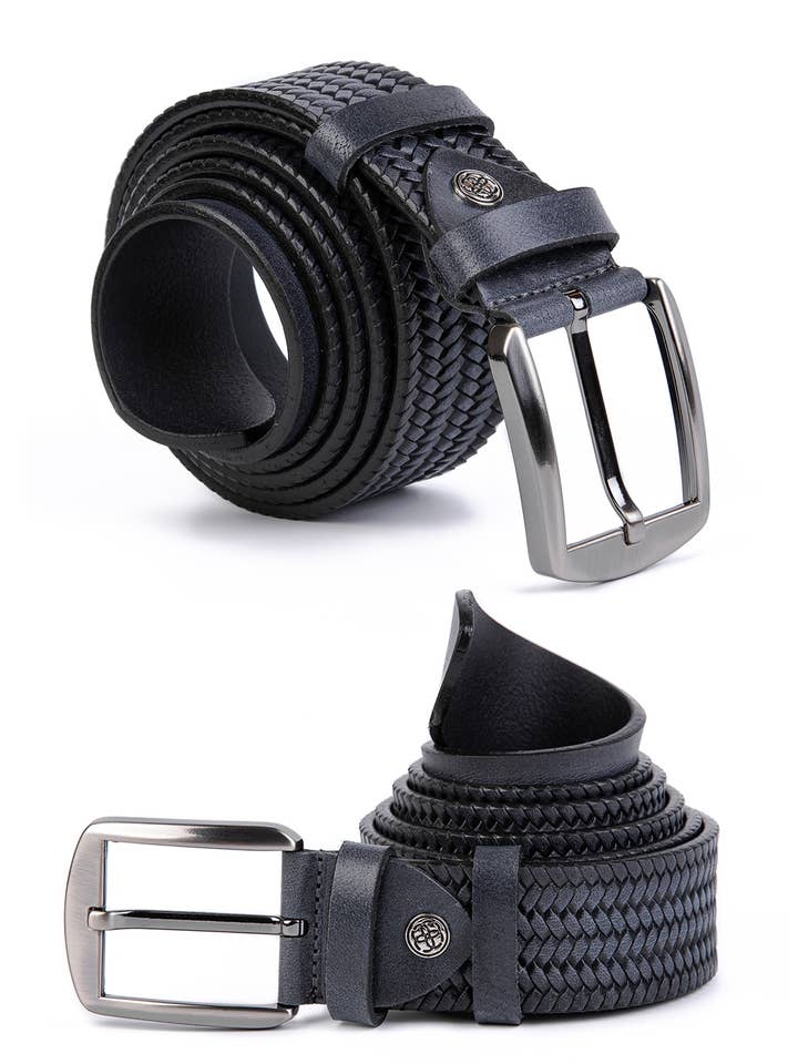 GERZONE HANDMADE BELT NAVY BLUE GBL014 for wholesale by GERZONE