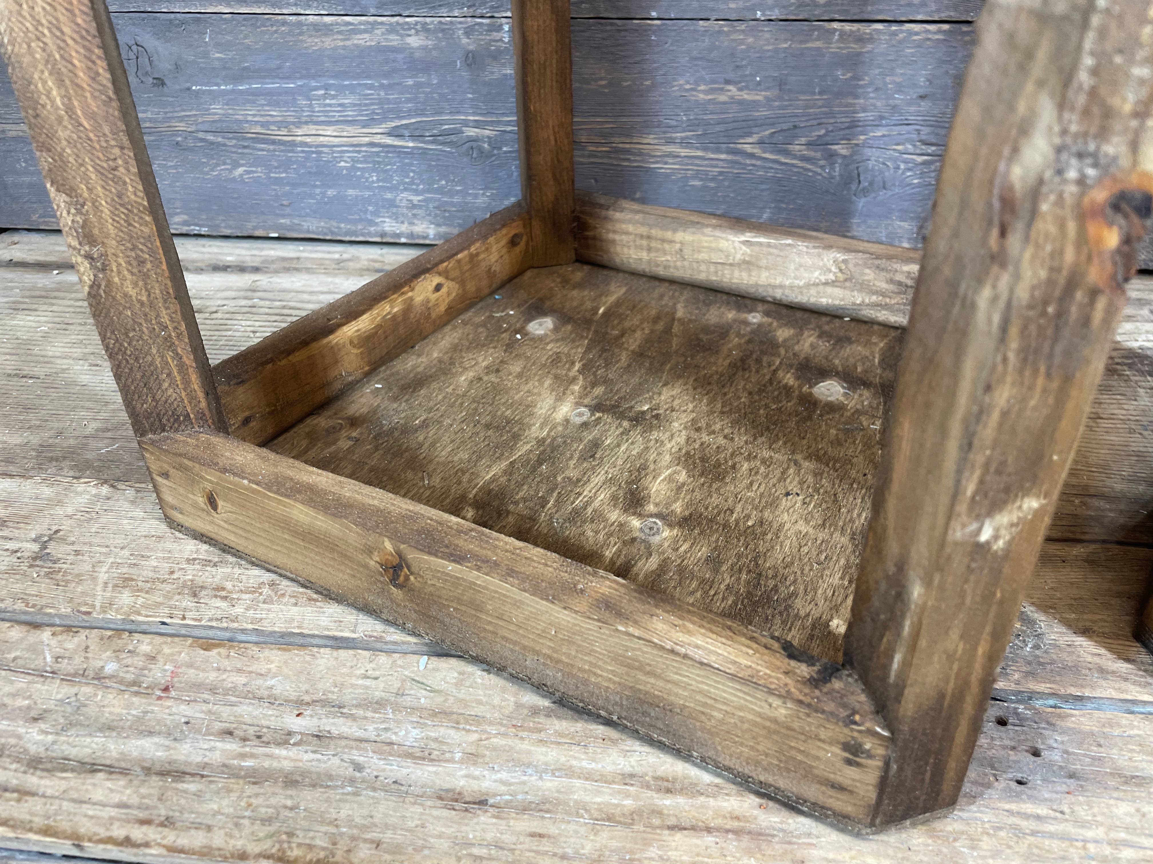 My Amigos Imports - Wholesale Lantern -  Pinnacle Farmhouse Wood Lantern-Set of 2-Rustic-Brown5