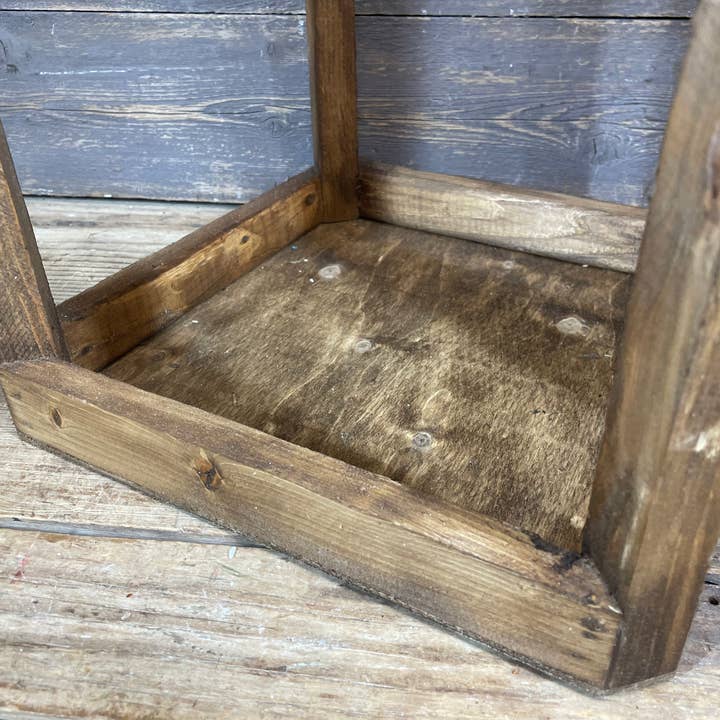 My Amigos Imports - Wholesale Lantern - Pinnacle Farmhouse Wood Lantern-Set of 2-Rustic-Brown5