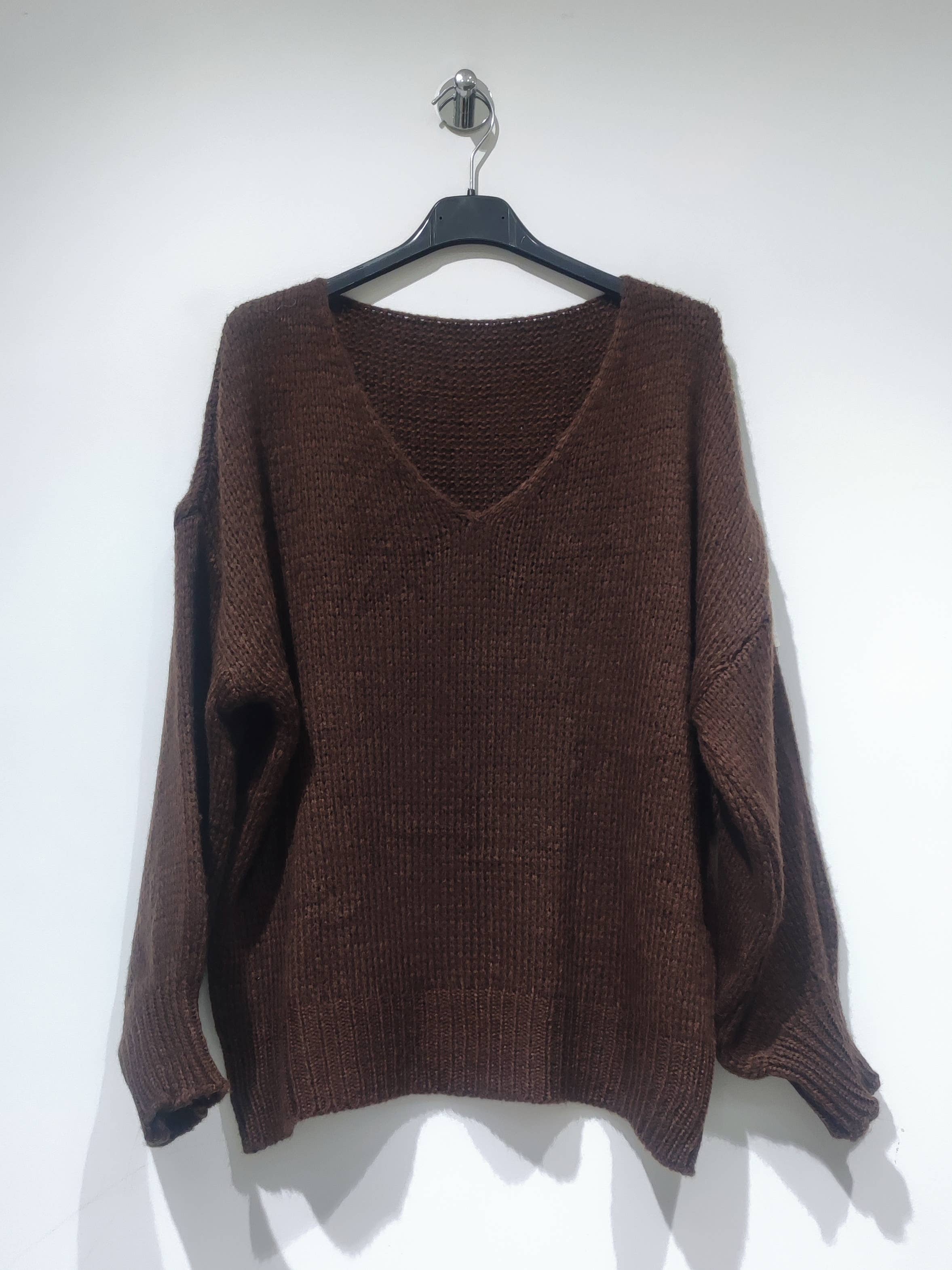 Pomelo paris - Wholesale Tunic Sweater - Women's - ROMA V-Neck Sweater AH261