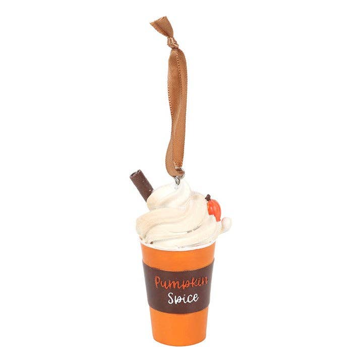 Something Different Wholesale – wholesale Ornament – Autumn Pumpkin Spice Latte Hanging Ornament1