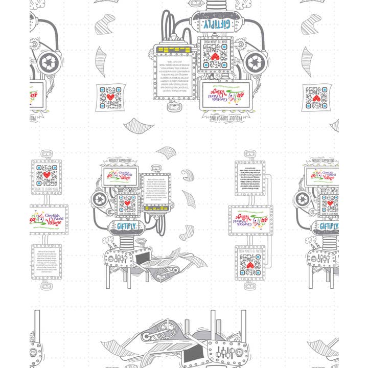 Giftiply - Wholesale Flat Wrap - Gingerbread Fun - Charity Eco-Friendly Wrapping Paper2