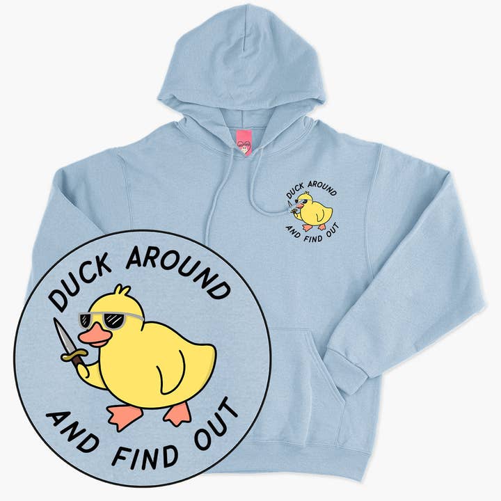 Sweat à Capuche Duck Around (Unisexe) pour la vente par SassySpud