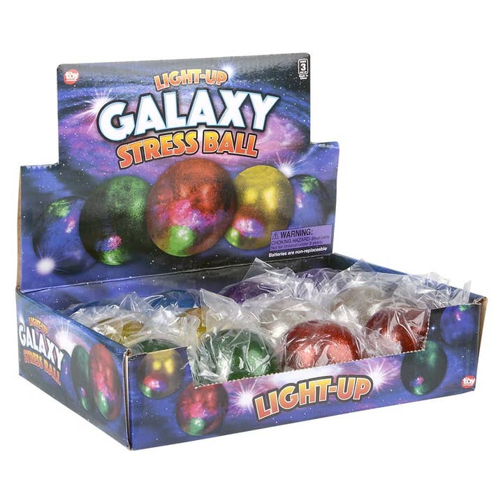 La Luna Bella - Toys - Wholesale Light-Up Toy - Kids & Baby - 2.5" LIGHT-UP GALAXY SQUEEZE BALL LLB Light-up Toys
