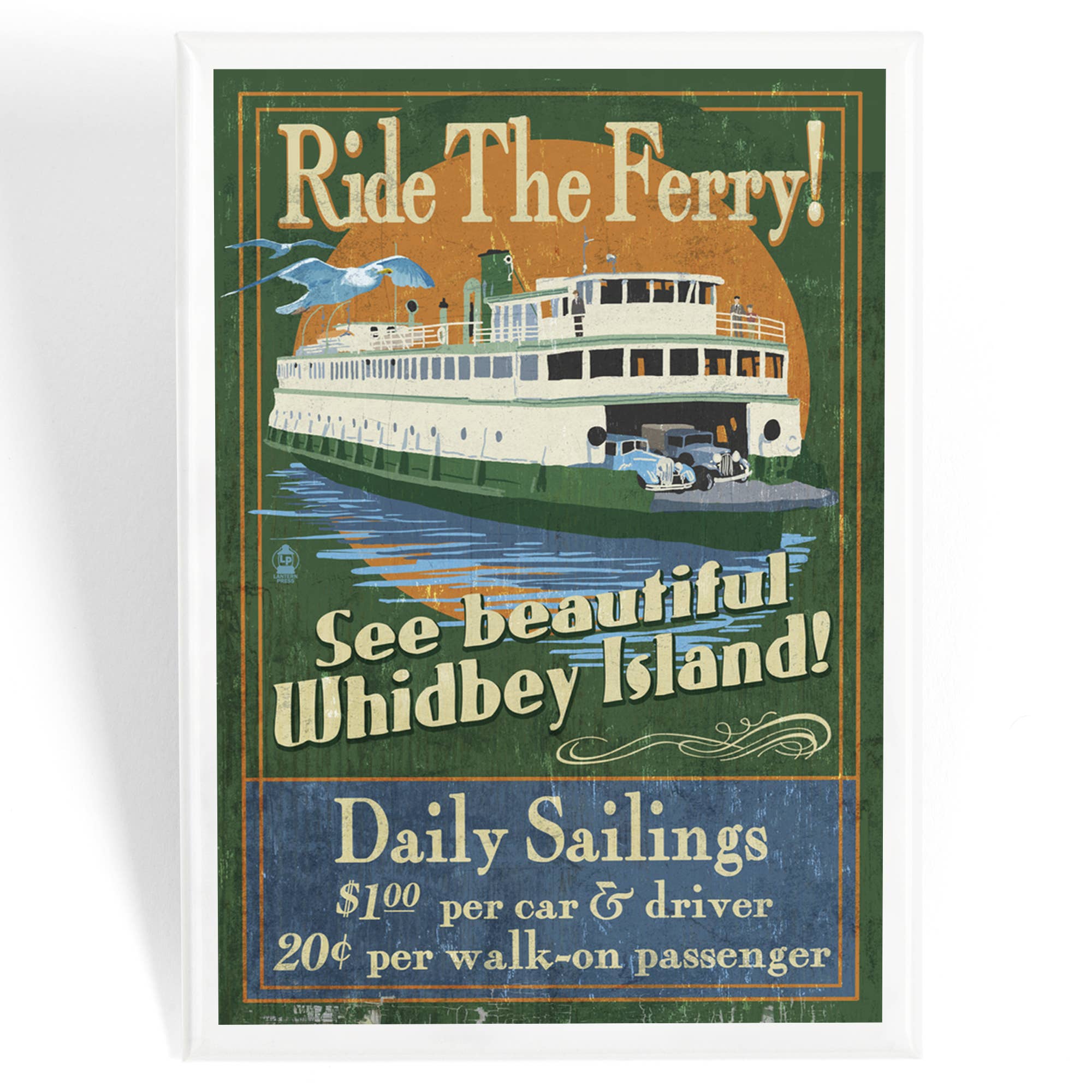Lantern Press - Wholesale Magnet - MAGNET Whidbey Island, Washington, Ferry0