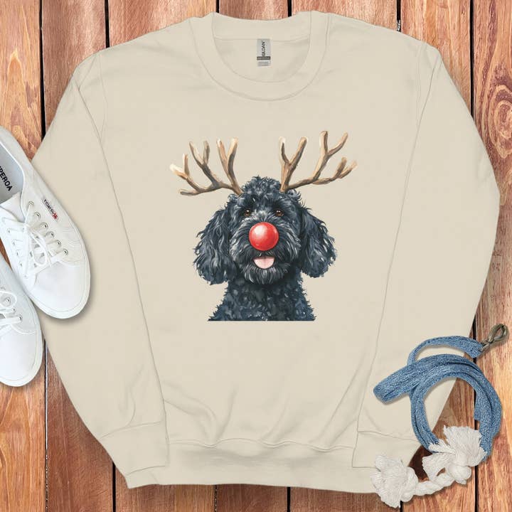 Black Doodle Holiday Sweatshirt for wholesale by Puppy Jo
