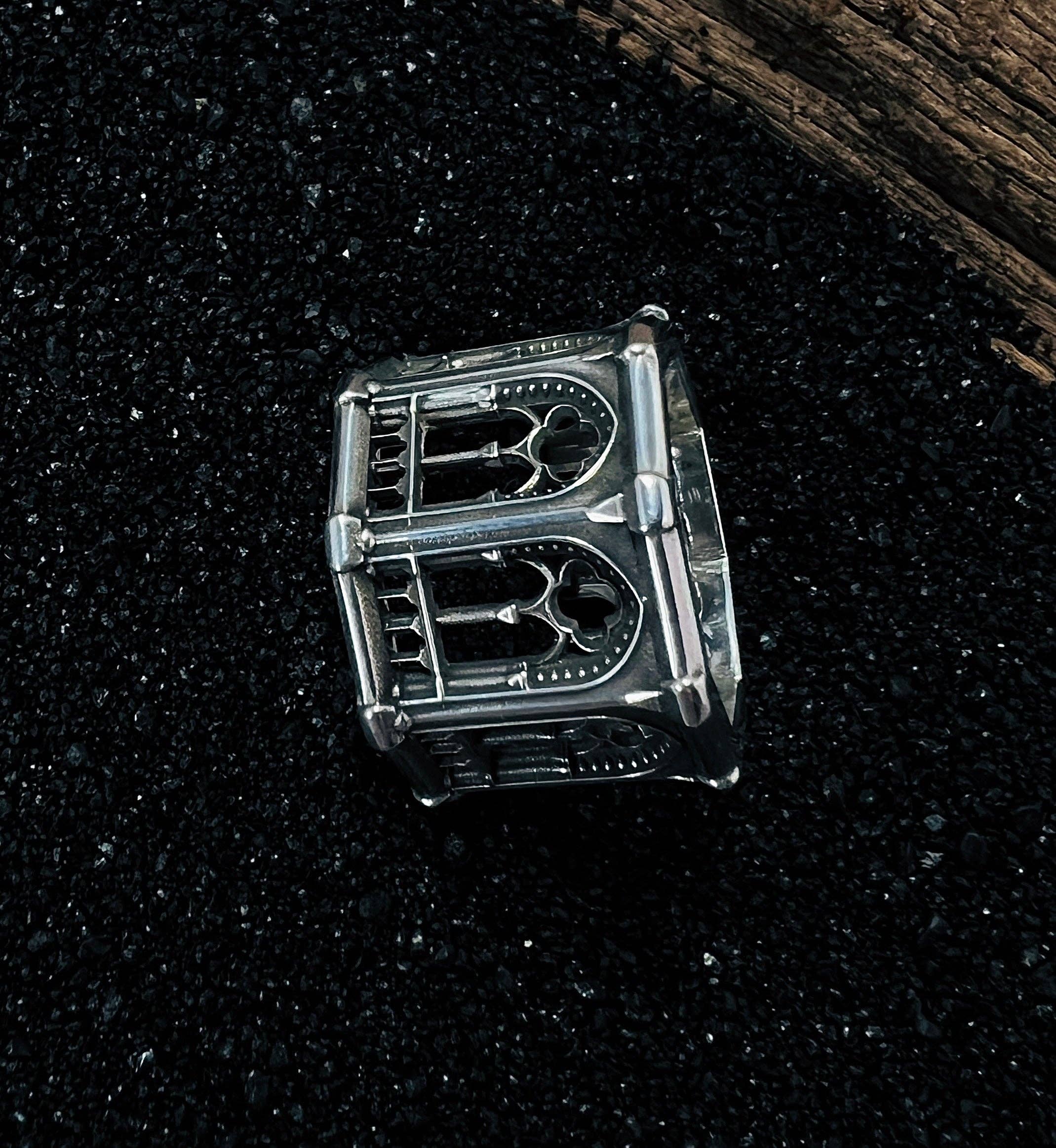 Inchoo bijoux inc - Wholesale Band/Stacked Ring - Holy Gothic Church Bold Wide Ring Band1