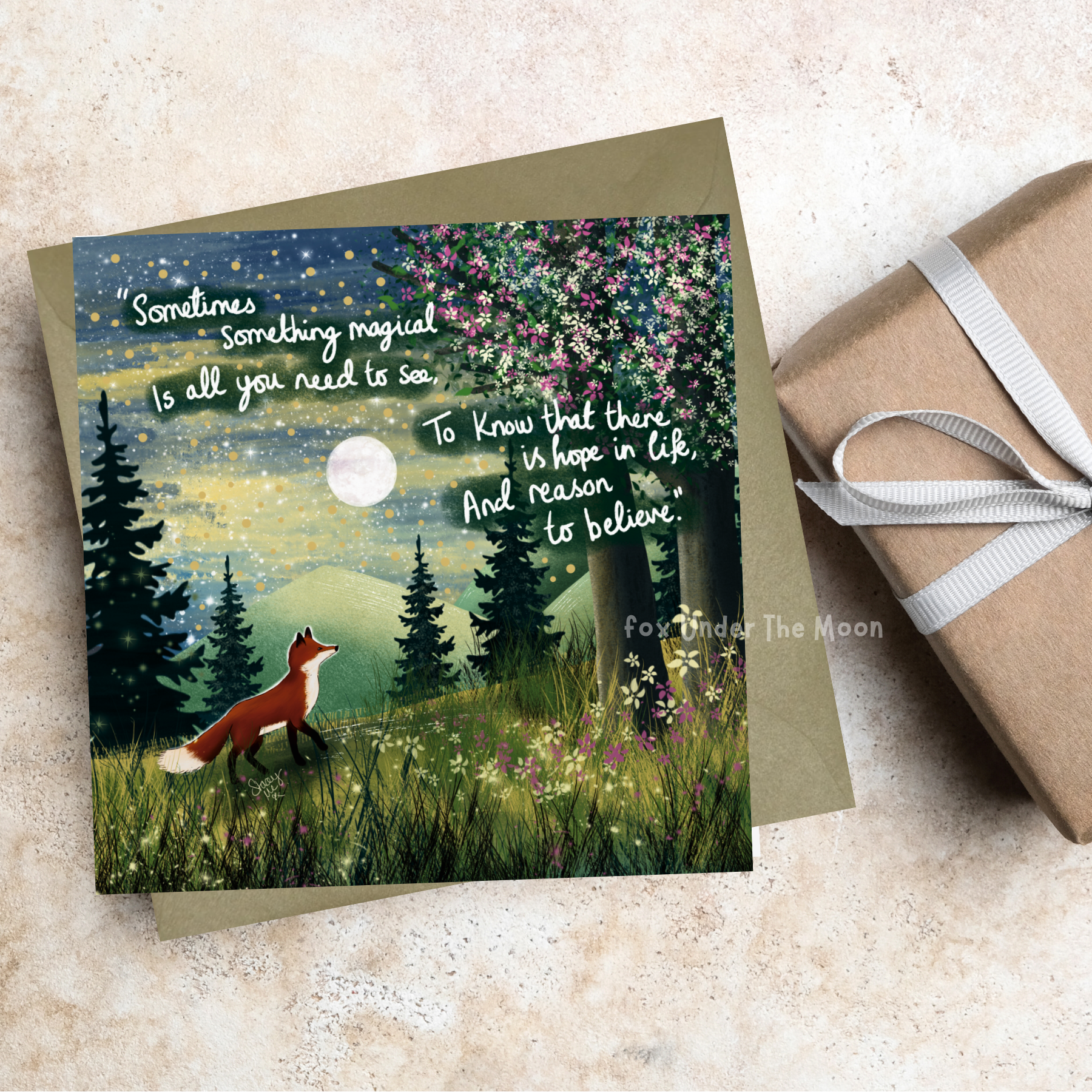 Fox Under The Moon - Wholesale Everyday Greeting Card - 'Magical' - Greeting Card From Fox Under The Moon1