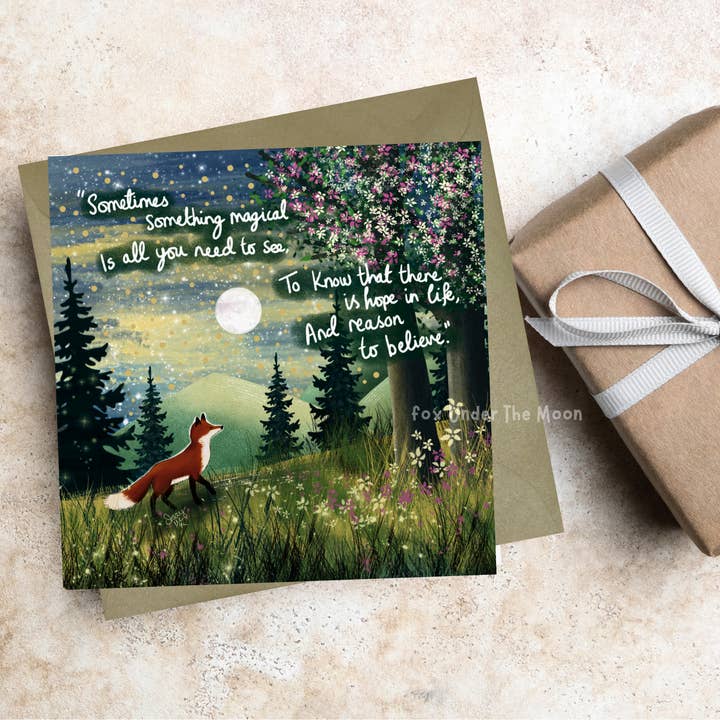 Fox Under The Moon - Wholesale Everyday Greeting Card - 'Magical' - Greeting Card From Fox Under The Moon1