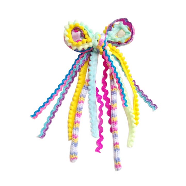 Laço de Fita Desarrumada de Pôr do Sol de Verão com Presilha por atacado de Pretty in Pink Bows